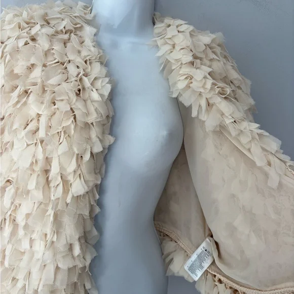 H&M Cream Ruffled Shrug Jacket - Picture 3 of 9